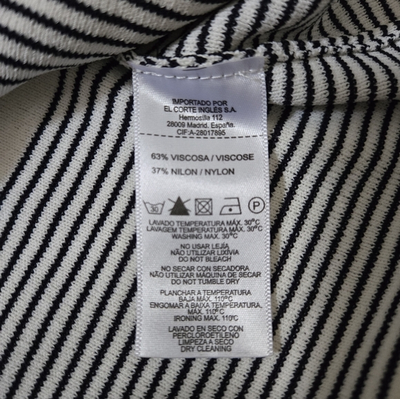 Zendra Nautical Navy and White V Neck Butoned Cardigan Sweater. Size 42/ Medoum - Picture 9 of 11